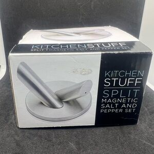 Silver Magnetic Salt and Pepper Shaker Set